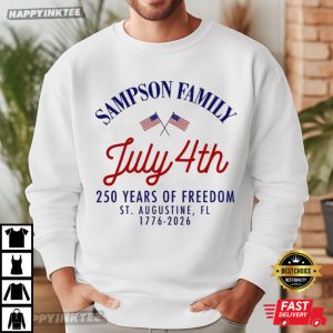 Custom Family 250 Years of Freedom 4th of July T Shirt (1)