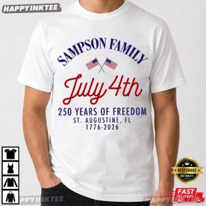 Custom Family 250 Years of Freedom 4th of July T Shirt (3)