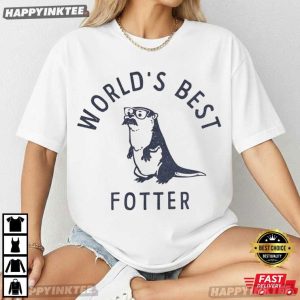 World's Best Fotter Funny Otter Father's Day Gift T Shirt (1)