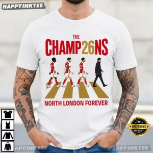 Arsenal Champions Premier League 2026 North London Forever T Shirt (3)