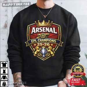 Arsenal EPL Champions 25 26 Soccer T Shirt (1)