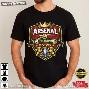 Arsenal EPL Champions 25 26 Soccer T Shirt (4)