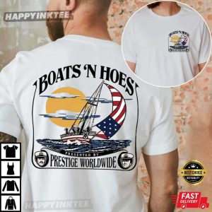 Boats N Hoes Prestige Worldwide Patriotic Fishing Summer Vacation T Shirt (1)