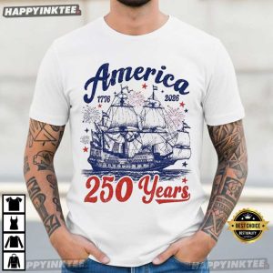 America 250th Anniversary Patriotic Boating 4th Of July T Shirt (1)