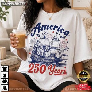 America 250th Anniversary Patriotic Boating 4th Of July T Shirt (2)