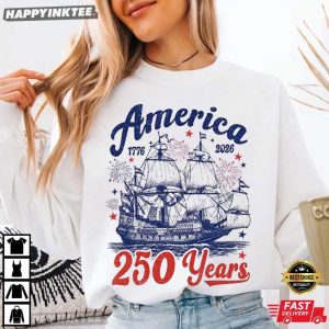 America 250th Anniversary Patriotic Boating 4th Of July T Shirt (4)