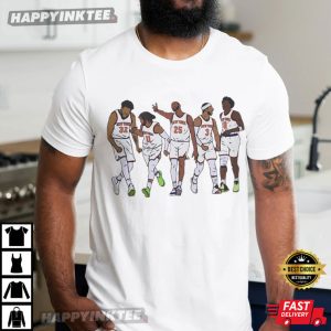 New York Knicks Starting Five Team Basketball T-Shirt