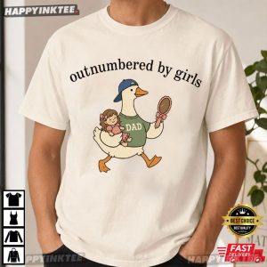 Outnumbered By Girls Funny Father of Daughters Gift T Shirt (4)