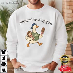 Outnumbered By Girls Funny Father of Daughters Gift T Shirt (3)