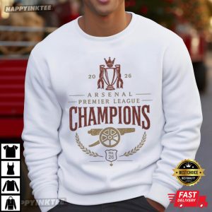 Arsenal Premier League Champions 2026 Winner Football T Shirt (1)