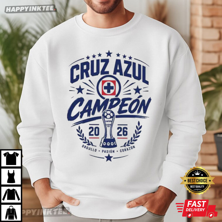 Cruz Azul Campeon Liga MX Clausura 2026 Soccer T-Shirt Cruz Azul Campeon Liga MX Clausura 2026 Soccer T-Shirt