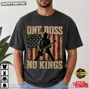 Bruce Springsteen One Boss No Kings Vintage American Flag Rock T-Shirt