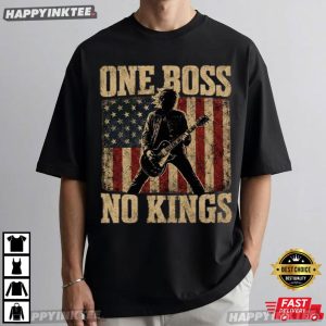 Bruce Springsteen One Boss No Kings Vintage American Flag Rock T Shirt (2)
