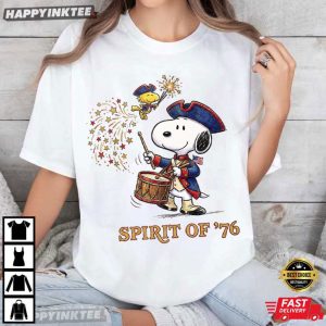 Spirit Of 76 Snoopy Woodstock Patriotic 4th Of July T Shirt (4)