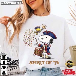 Spirit Of 76 Snoopy Woodstock Patriotic 4th Of July T Shirt (1)