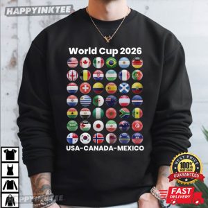 World Cup 2026 All Country Ball Football Soccer T Shirt (1)