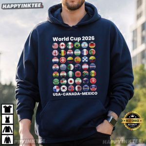 World Cup 2026 All Country Ball Football Soccer T Shirt (2)