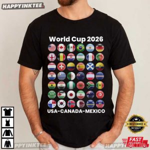 World Cup 2026 All Country Ball Football Soccer T Shirt (3)
