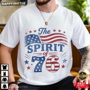 Spirit Of 76 USA 250th Anniversary Patriotic American Flag T Shirt (1)