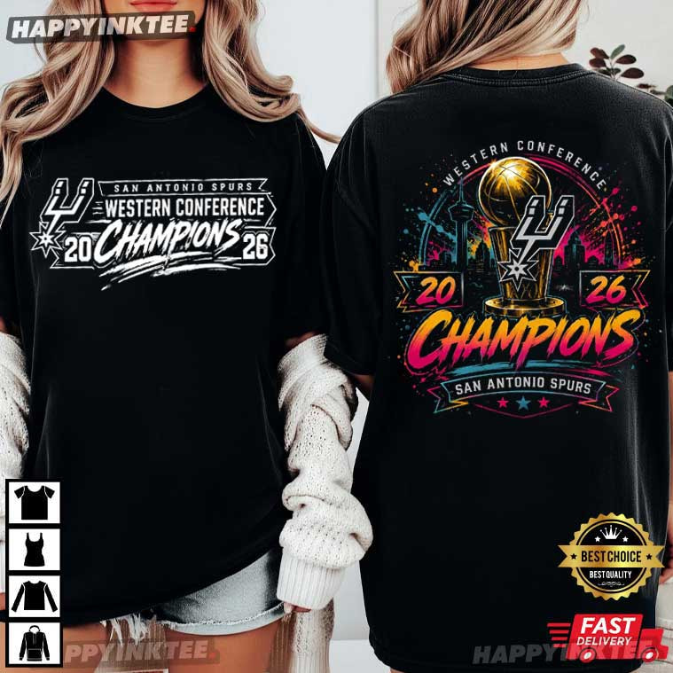 San Antonio Spurs Champions 2026 Western Conference Basketball T-Shirt San Antonio Spurs Champions 2026 Western Conference Basketball T-Shirt