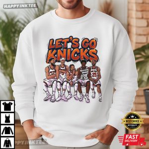 Let's Go Knicks Five Starting New York Basketball T Shirt (1)