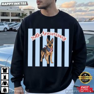 German Shepherd USA 250th Anniversary 4th of July T Shirt (1)
