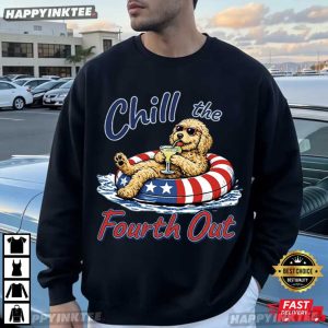 Goldendoodle Chill The Fourth Out Funny Dog Lover 4th of July T Shirt (1)