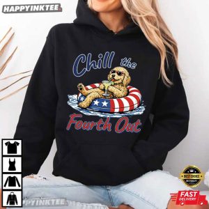 Goldendoodle Chill The Fourth Out Funny Dog Lover 4th of July T Shirt (2)
