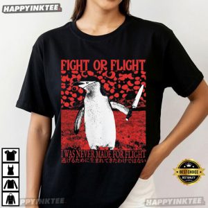 Penguin Fight or Flight Vintage Japanese T Shirt (2)