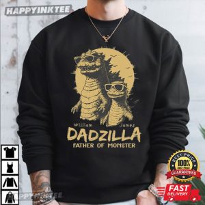 Dadzilla Father Of Monster Day Gifts for Dad Custom Name Kids T Shirt (1)