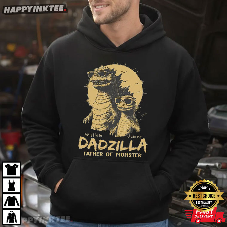 Dadzilla Father Of Monster Day Gifts for Dad Custom Name Kids T-Shirt Dadzilla Father Of Monster Day Gifts for Dad Custom Name Kids T-Shirt