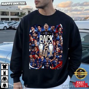 Paris Saint Germain Back 2 Back Champions League Winner Soccer Fan T Shirt (1)