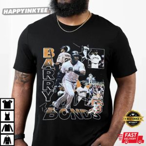 Barry Bonds Retro Baseball Legend Graphic T-Shirt