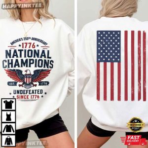 America 250th Anniversary 1776 National Champions USA Flag T Shirt (4)
