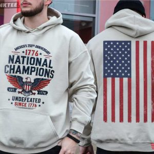 America 250th Anniversary 1776 National Champions USA Flag T Shirt (2)