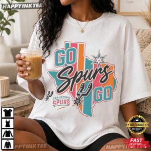 Go Spurs Go San Antonio Spurs Texas Basketball NBA T Shirt (4)