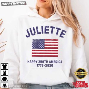 Happy 250th America 1776 2026 Custom Name Kid 4th of July T Shirt (4)