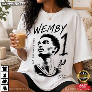 Victor Wembanyama Wemby 1 San Antonio Spurs T Shirt (4)