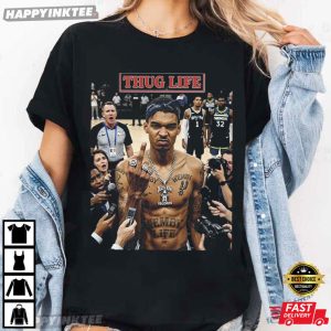 Victor Wembanyama Thug Life San Antonio Basketball T Shirt (3)