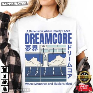 Dreamcore Japanese Train Surreal Cloud Subway T Shirt (4)