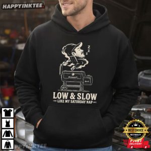 Low And Slow BBQ Smoker Father's Day Gift for Grill Dad T Shirt (2)