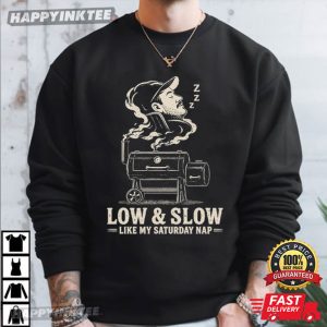 Low And Slow BBQ Smoker Father's Day Gift for Grill Dad T Shirt (3)