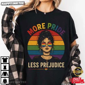 More Pride Less Prejudice LGBT Pride T-Shirt