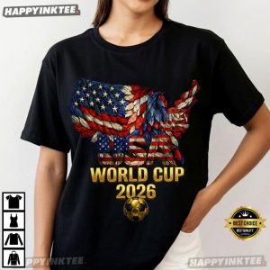 USA World Cup 2026 Eagle Feather Map Soccer Fan T Shirt (4)