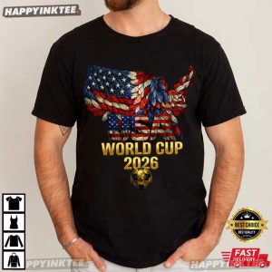 USA World Cup 2026 Eagle Feather Map Soccer Fan T Shirt (2)