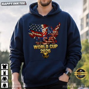 USA World Cup 2026 Eagle Feather Map Soccer Fan T Shirt (3)