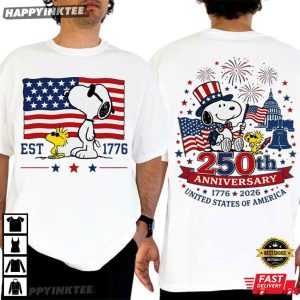 Snoopy America 250th Anniversary 1776 4th of July T Shirt (1)