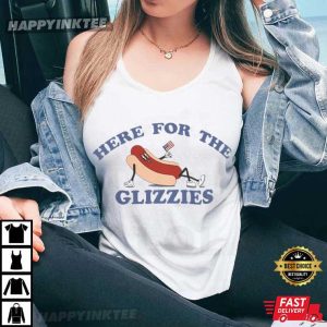 Hot Dog Here For The Glizzies 4th of July T Shirt (1)