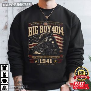 Big Boy 4014 Steam Engine Locomotive Train Railroad History T Shirt (1)