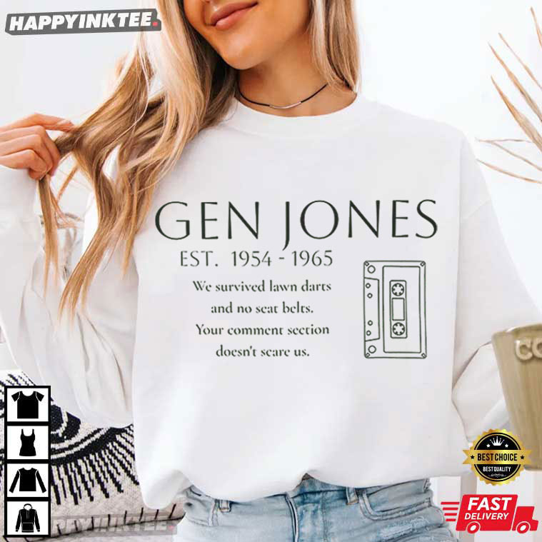 Gen Jones Survived Lawn Darts & No Seat Belts T-Shirt Gen Jones Survived Lawn Darts & No Seat Belts T-Shirt